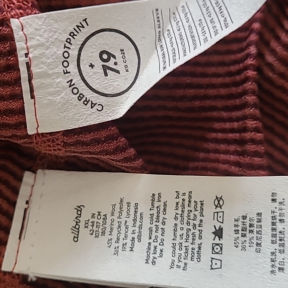 AllbirdsXXL Women's Natural Run long sleeve top Hazy Sienn color - Picture 5 of 6